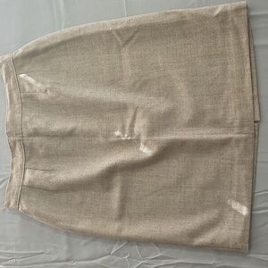 Stefanel Cream Wool Pencil Skirt